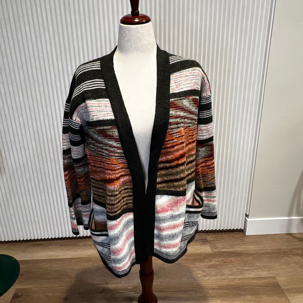 CHROMA Women's Open Front Knit Cardigan In Multi